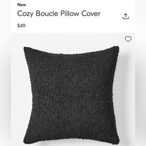 West Elm black 20x20 pillow covers! NWT! Two total!